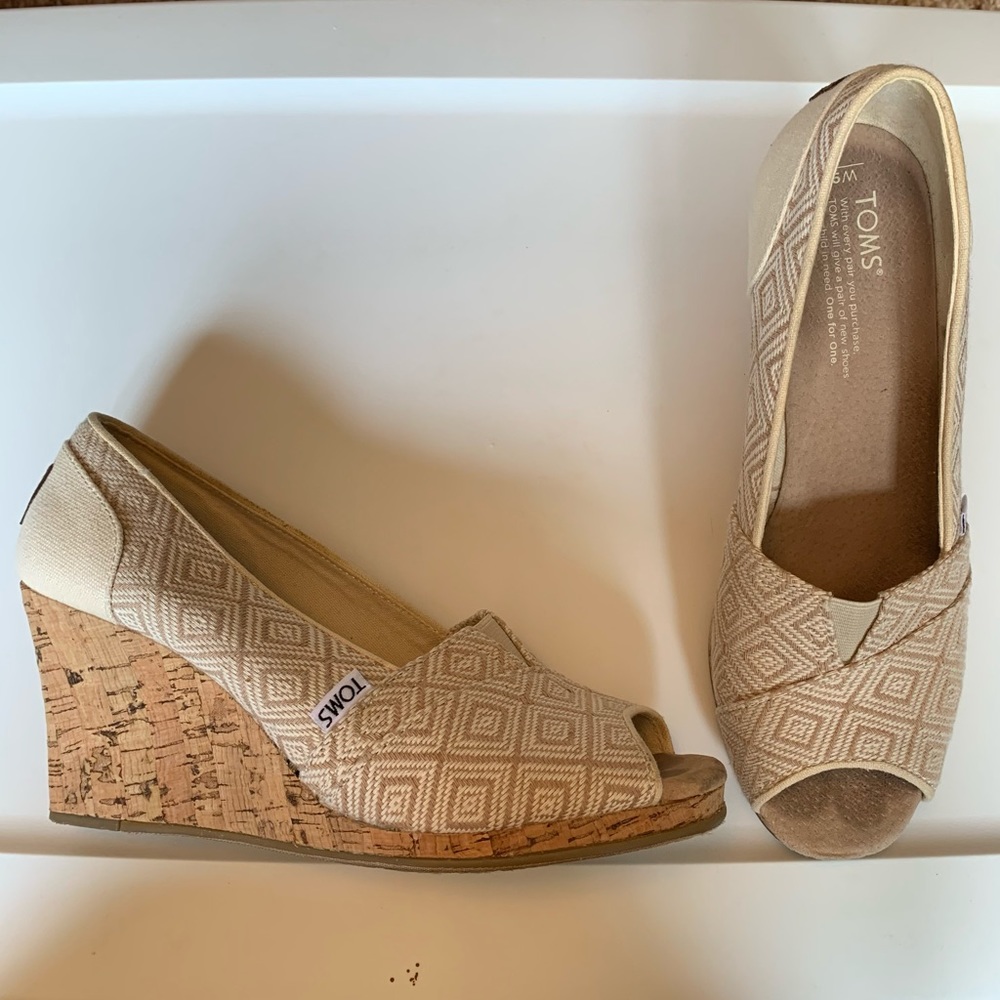 Toms Cork Wedges